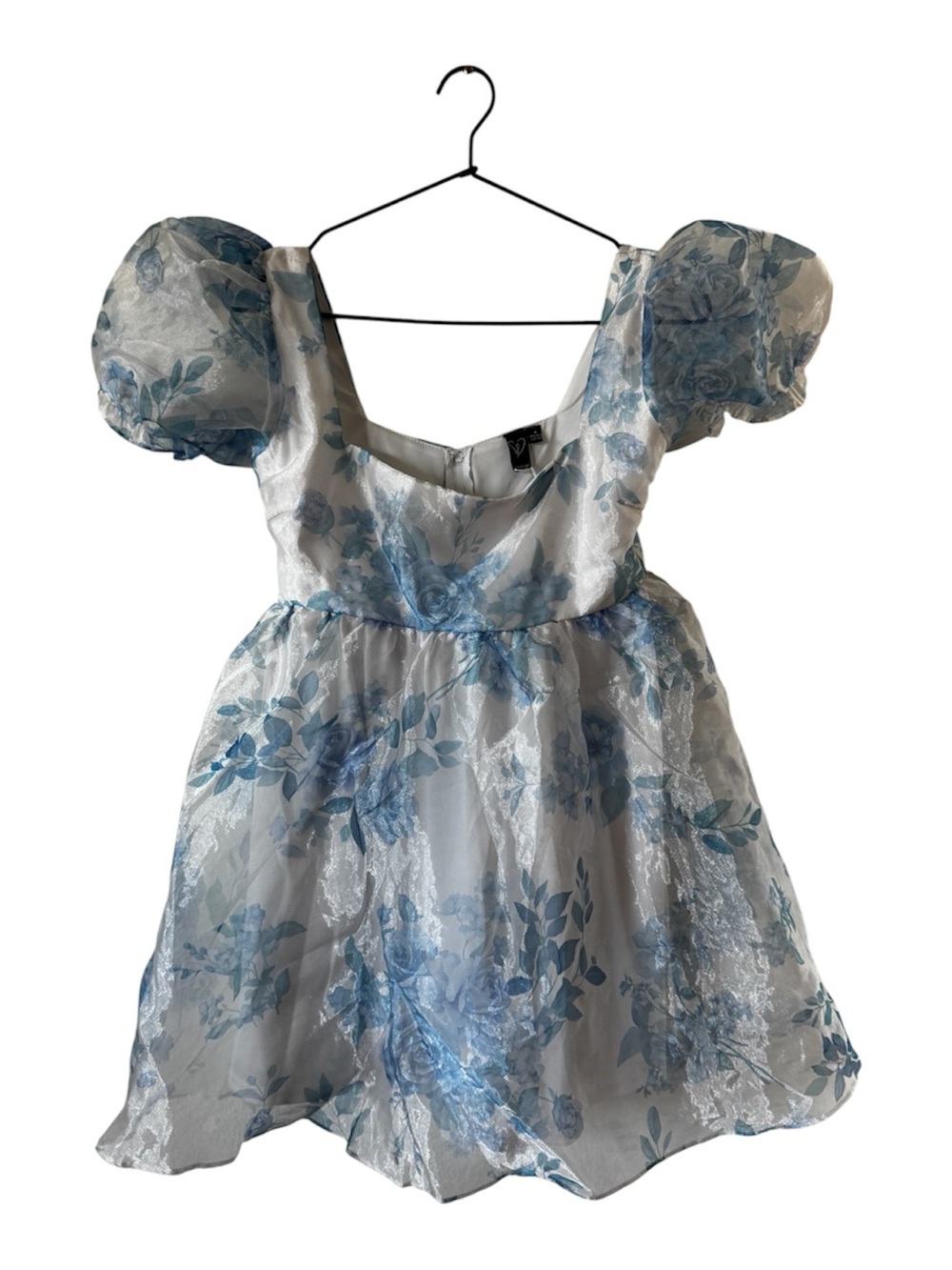 WINDSOR Women’s Babydoll Floral Puff-Sleeve  Dress